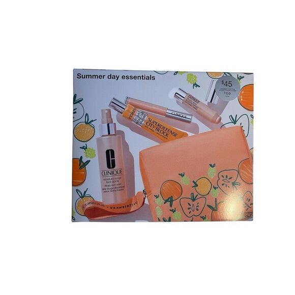Clinique Summer Day Essentials Set Fresh Glowing Summer Look Skin Makeup Mix Lot - Picture 2 of 2